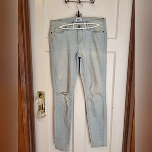 Paige light washed skinny jeans